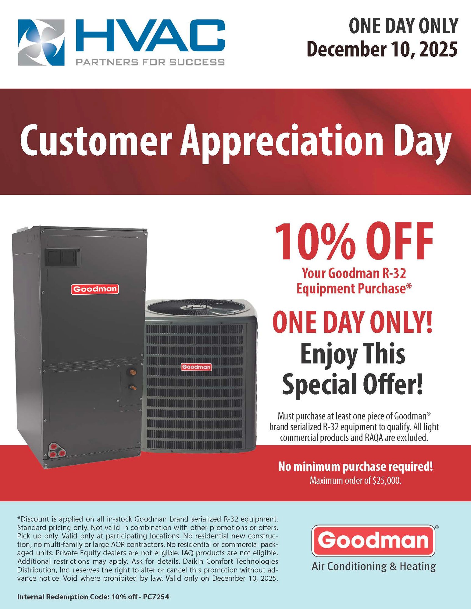 CAD Promo Flyer - Goodman 12.10.2025 - PC7254